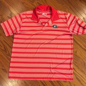 UGA XL red polo shirt
